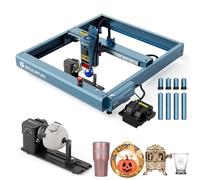 SCULPFUN SF-A9 - Cortador láser para grabado láser (40 W, con asistencia automática de aire y rodillo giratorio RA Pro, 36000 mm/min, máquina de grabado láser CNC, para bricolaje, madera, metal, piel)