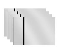 sculpfunDIY 4 piezas espejo plata acrílicos cartel para grabado láser, 20 x 30 cm sensación metálica Personalizado para Negocios en Casa Oficina, Espejo Plata Placa Tallada Negro