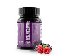 SCULPT - Melatonin, Melatonina para Dormir, Suplemento Sublingual, Reduce Jet Lag, Insomnio, Estrés, Fatiga y Migrañas, Hormona del Sueño, Sabor Frutas del Bosque - 90 Comprimidos x 180 mg