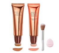 Sculpt Tape & Blush Duo - Blush And Bronzer,2 In 1 Liquid Contour Beauty Wand,Waterproof Liquid Blush Wand For Women,Lightweight Blendable For Shading, Flushed Cheeks (03#+06#, Same size)