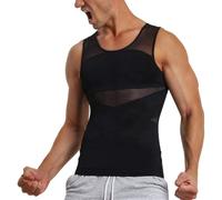 Sculptcore - Shaper Vest 2.0, Sculptcore - Men's Tight Tummy Underwear Tank Top, Men's Shapewear (Black,Medium)