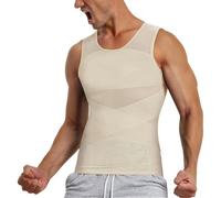 Sculptcore - Shaper Vest 2.0, Sculptcore - Men's Tight Tummy Underwear Tank Top, Men's Shapewear (Skin Tone,Medium)