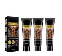 Sculptique - Crema escultora abdominales, crema eficaz para quemar grasa corporal, crema de apriete para estómago y muslos, crema de sudor para entrenamiento, para abdomen, brazos y muslos (3 piezas)