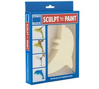 Sculpture Block SP 108, de espuma rígida, color blanco, 13 cm x 19 cm x 3 cm