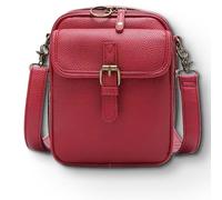 Sculpture Crossbody Bag, Crossbody Leather Bag for Women, Vintage Anti-Theft, Built in Wallet, Large Capacity (Red)