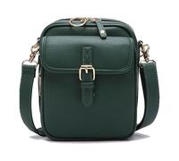 Sculpture Crossbody Leather Bag, Crossbody Leather Bag, Anti Theft Shoulder Built In Wallet with Card Slots (Green)