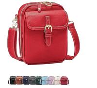 Sculpture Crossbody Leather Bag, Crossbody Leather Bag, Women's Vintage Faux Leather Built-in Wallet Anti-Theft Ba-g (wine red)