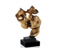 Sculpture Decorative Silence Is A Golden Abstract Art Statue Decoration Living Room Office Bar Cafe Entrance Statues And Sculptures,Resin,Gold