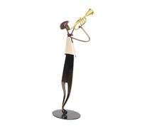 Sculpture Musicien Trompette Métal Moderne Deco Maison , Decoration Bureau de Travail Design Contemporain ,Ornement Abstrait pour Salon,Bureau,Boutique ou Bibliothèque