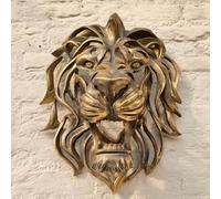 Sculture a parete Escultura Decorativa Cabeza León Ahuecada En 3D, León Decoración del Hogar Cabeza Animal Escultura, Decoración de pared para casa (Tamaño : 25 * 10 * 30cm)