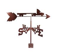 Scumlovy Exquisita Veleta de Metal para jardín, Estilo Granja, Estilo Retro, Duradera, indicador de dirección del Viento, para decoración de Patio, Adecuada para Exteriores y Profesionales.