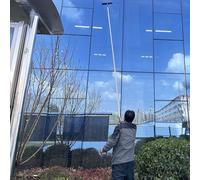 Scumlovy Herramienta limpiadora de Cristales para Ventanas Altas, para Interiores y Exteriores; Kit de Limpieza de Altura máxima con escobilla de Goma y Mango Ajustable; mopa para Parabrisas de Coche