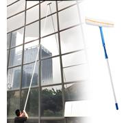 Scumlovy Kit de Limpieza de Cristales L 12 10 9 8 7 6 5 M para Ventanas, Equipo de Lavado Profesional con pértiga, Varilla limpiadora 2 en 1 de Alta Resistencia para pequeñas Empresas (7 m/23 pies)