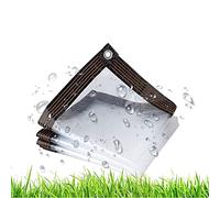 Scumlovy Lona impermeable, lona transparente, lona de plástico PVC impermeable, cubierta de vinilo transparente, para cubierta a prueba de polvo - planta (tamaño: 4 x 5 m/13 x 16 pies)