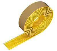 Scumlovy Protector de borde de vinilo amarillo para escalera, borde para baldosas/madera/escalones de hormigón, banda de rodadura de nariz autoadhesiva antideslizante (largo x ancho 15 m x 8 cm)