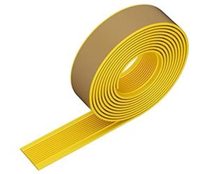 Scumlovy Protector de borde de vinilo amarillo para escalera, borde para baldosas/madera/escalones de hormigón, banda de rodadura de nariz autoadhesiva antideslizante (largo x ancho 15 m x 8 cm)