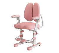 Scumlovy Silla de estudio ergonómica para niños, escritorio de crecimiento para estudiantes de 3 a 12 años, altura de lectura ajustable, tarea de soporte de espalda doble (color: rosa, tamaño con