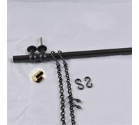 Scumlovy Sistema para Colgar Marcos de Fotos, riel de latón para galería, Kit para Colgar Arte, Barra de latón metálica para Colgar Marcos de Fotos en la Pared con Ganchos de Cadena, riel para Colgar