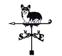 Scumlovy Veleta con indicador de dirección del Viento, música de Bruja y Gato, Veleta de Acero Inoxidable con Revestimiento antioxidante, estaca de jardín, decoración artística, Color Negro Satinado