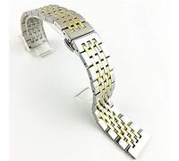 SCWZZWSY 17 18 19 21 22 20 mm 22 mm Correa de acero inoxidable Hombres Mujeres Metal de metal sólido Release rápido Butterfly Hebla Braceleta de cinturón de cinturón