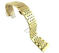 SCWZZWSY 17 18 19 21 22 20 mm 22 mm Correa de acero inoxidable Hombres Mujeres Metal de metal sólido Release rápido Butterfly Hebla Braceleta de cinturón de cinturón