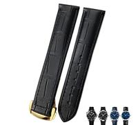 SCWZZWSY 21 mm 20 mm 22 mm Correa de cuero de vaca para bandas de relojes Omega 300