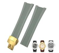 SCWZZWSY Banda de reloj de silicona de goma para PP 5711 5712g Nautilus pulsera de 25 mm Black Blue Brown Watchband Strap Store