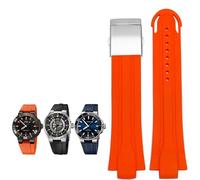 SCWZZWSY Banda de vigilancia impermeable de goma de 24 mm*12 mm para la guarnición de la pulsera de la pulsera Oris Correa de acero inoxidable de acero inoxidable