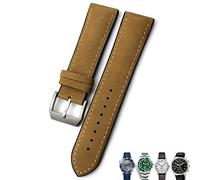 SCWZZWSY Bandas de reloj marrón negro de 20 mm de 21 mm de cuero 22 mm de cuero para Omega 300 para Hamilton para IWC para