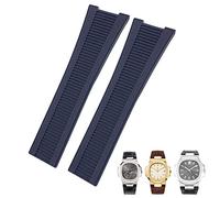 SCWZZWSY Bandas de relojes impermeables para relojes de silicona de goma de goma de 25 mm para Patek Philippe Nautilus Men Bracelet