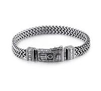 SCWZZWSY Braceletas de hilos hechas de acero inoxidable, enlace enlace Punk Pare Pulsel Men