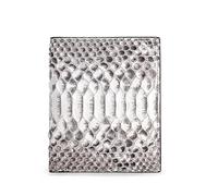 SCWZZWSY Cartera blanca hecha a mano con piel de pitón, bolso de piel de serpiente, bolso de piel auténtica, regalo para amantes, White