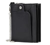 SCWZZWSY Cartera de cuero, soporte para tarjetas de crédito de gran capacidad con 14 ranuras para tarjetas, delicada bolsa de riqueza con clip para billetes (color: B), b
