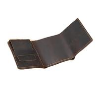 SCWZZWSY Cartera Informal Hecha a Mano para Hombre, Cartera Retro tríptico, Cartera Corta para Negocios (Color: E, tamaño: 24,5 x 10 cm)
