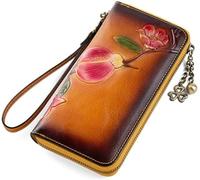 SCWZZWSY Cartera para Mujer Cartera Larga Informal Cartera de Embrague para Mujer Cartera con Cremallera en Relieve (Color : E, Size : 19 * 2 * 10m)
