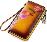 SCWZZWSY Cartera para Mujer Cartera Larga Informal Cartera de Embrague para Mujer Cartera con Cremallera en Relieve (Color : C, Size : 19 * 2 * 10m)