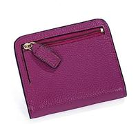 SCWZZWSY Carteras para Tarjetas Cartera de Mujer de Cuero Dividido a la Moda Mini Cartera de Cuero pequeña para Mujer con Bolsillo para Monedas (Color: Plata)