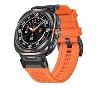 SCWZZWSY Correa de goma para Galaxy Watch Ultra 47mm Conector de acero inoxidable de banda Sport para Galaxy Watch 7 Ultra No GAPS Pulsera