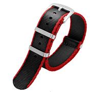SCWZZWSY Correa de nylon de banda de reloj de seguridad de 20 mm 22 mm, para hombres de reemplazo de rayas militares