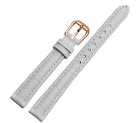 SCWZZWSY Correa de reloj de cuero para niñas y estudiantes, correa de grano de cocodrilo de 10, 12, 14, 16, 18 mm, correa negra, marrón, roja, blanca y azul, 18mm, A