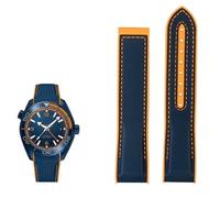 SCWZZWSY Correa de reloj de goma de nailon de 20mm y 22mm para hombre Omega PLANET OCEAN, correa con cierre desplegable, accesorio para reloj de silicona