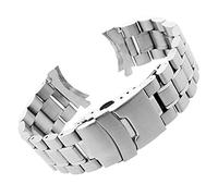SCWZZWSY Correa de reloj de metal de acero inoxidable de 12 mm, 14 mm, 16 mm, 18 mm, 20 mm, 22 mm, correa curvada de liberación rápida, para hombre y mujer, hebilla de mariposa, pulsera sólida con