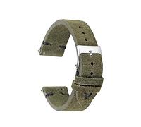 SCWZZWSY Correa de repuesto de piel de ante auténtica, estilo vintage, hecha a mano, 18 mm, 20 mm, 22 mm, 24 mm, 18mm