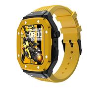 SCWZZWSY Correa de silicona con marco de metal para iWatch Series 8, 7, 6, 5, 4, SE, 44 mm, 45 mm, 42 mm, kit de modificación, 44MM