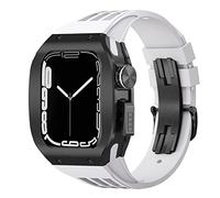 SCWZZWSY Kit de modificación DIY de correa de reloj, para pulsera deportiva de goma de 8 bandas de 44mm y 45mm Stra, para iWatch Series 4 5 6 Mod Kit Set 44MM 45MM