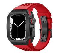 SCWZZWSY Kit de modificación DIY de correa de reloj, para pulsera deportiva de goma de 8 bandas de 44mm y 45mm Stra, para iWatch Series 4 5 6 Mod Kit Set 44MM 45MM