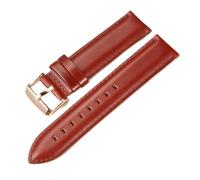 SCWZZWSY Leatherwatchband 18 mm 20 mm 22 mm Bandilla roja marrón roja Accesorios de reloj de tira rápida