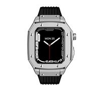 SCWZZWSY Para Band Series 44 mm Caja de reloj de aleación para hombres 45 mm 42 mm Marco de metal Modificación Mod Kit Accesorios para IWatch Series 8 7 6 5 4 SE Cubierta