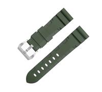 SCWZZWSY Para correas de reloj serie PAM1392/0682 22mm 24mm Fluororubber Soft FKM correa de goma para reloj 42/44mm Dial para accesorios de correa Panerai