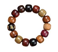 SCWZZWSY Pulseras de cuentas, cuentas de rosario, oración de madera coloridas cuentas tibetanas de oración budista budista cuentas de malla
